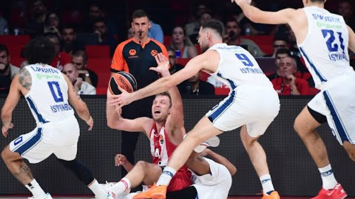 Euroleague: Η Εφές πλήγωσε τον Ολυμπιακό στο ΣΕΦ, διπλό της Ντουμπάι στην Τουρκία Ολυμπιακός-Έφες: 78-82 (MD 4, 14/10/2025)
