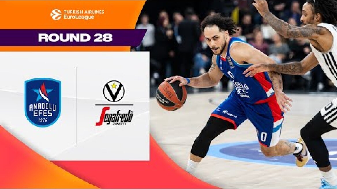 DEFENSIVE WALL: Only Ten pts ALLOWED | Anadolu Efes - Virtus | BASKETBALL HIGHLIGHTS R28 2024-25