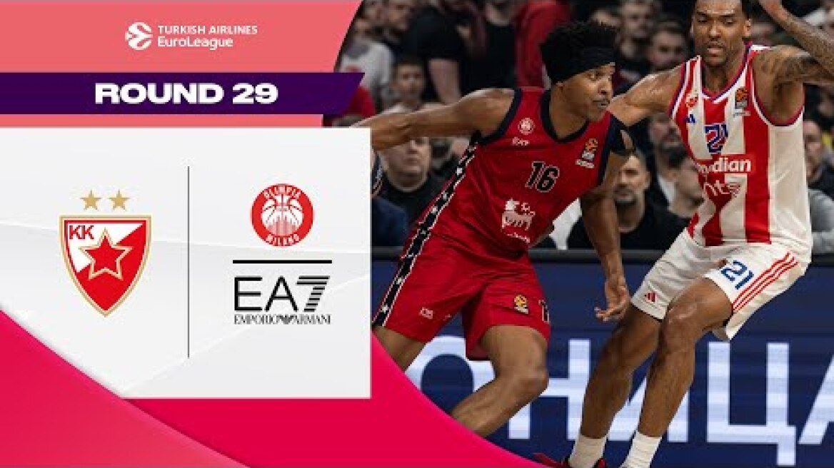 Secures Crucial Road Victory | Crvena Zvezda – Milan | BASKETBALL HIGHLIGHTS R29 2024-25