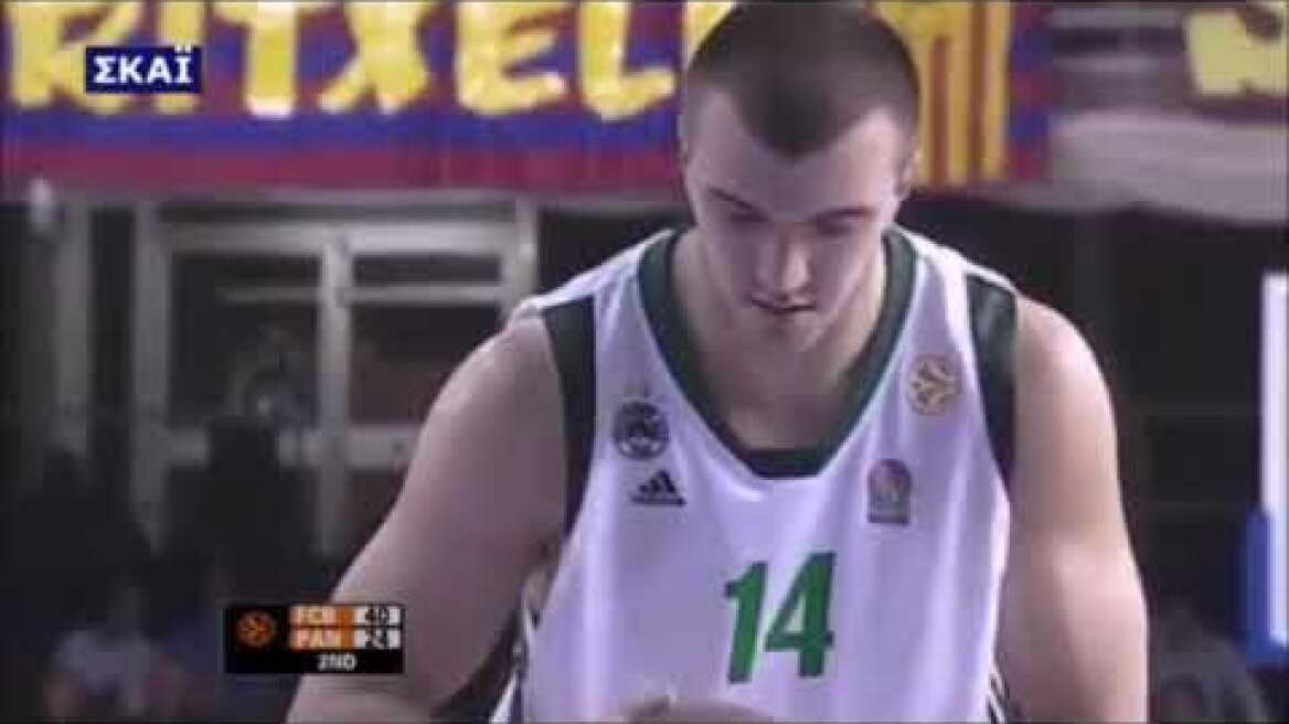 Nikola Pekovic (Panathinaikos) Euroleague Highlights [2008-2009]