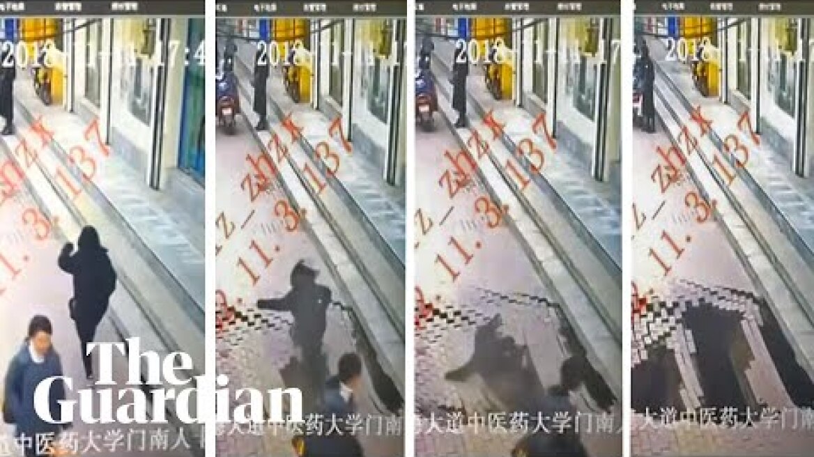 Sinkhole swallows woman in China