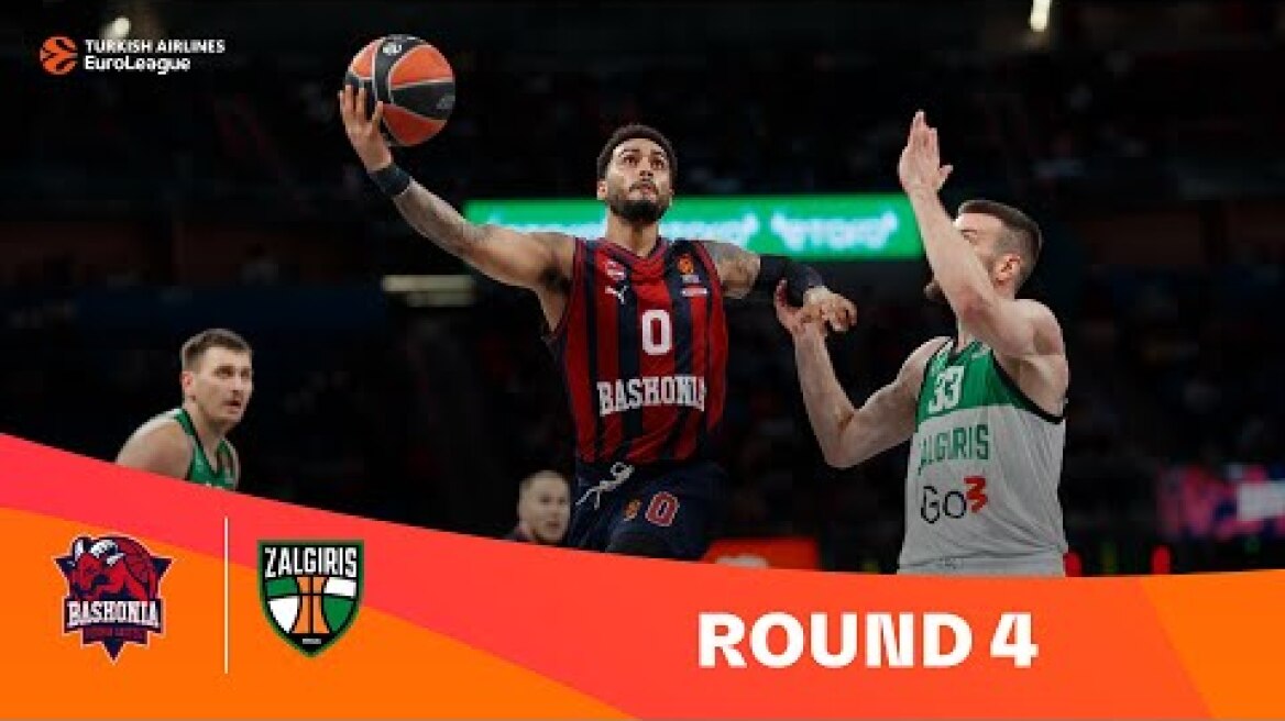 Baskonia Vitoria-Gasteiz-Zalgiris Kaunas | Round 4 Highlights | 2023-24 Turkish Airlines EuroLeague