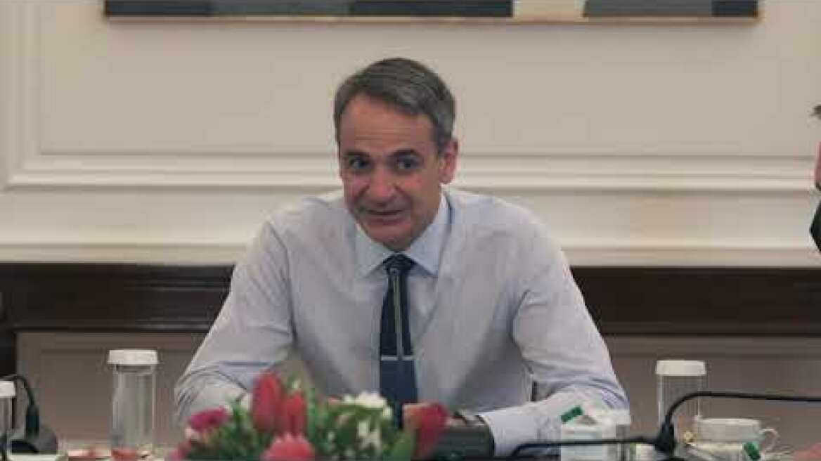 Συνάντηση του Κυριάκου Μητσοτάκη με τον  Πρόξενο της Ελλάδας στη Μαριούπολη Μανώλη Ανδρουλάκη