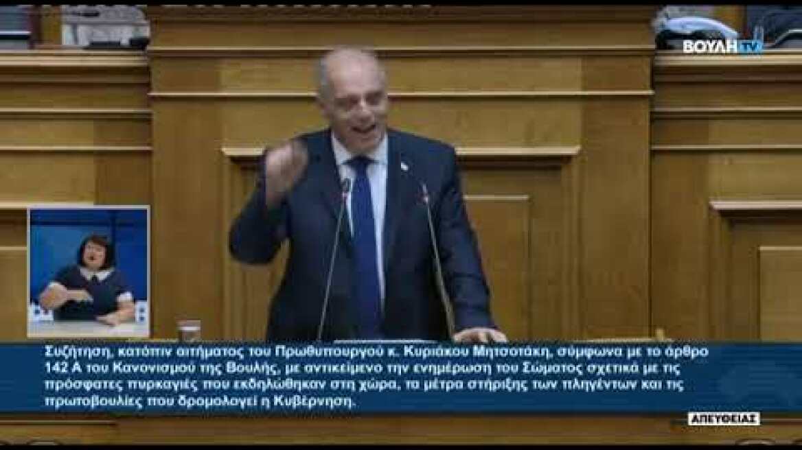 Κόντρα Βελόπουλου - Τασούλα στη Βουλή