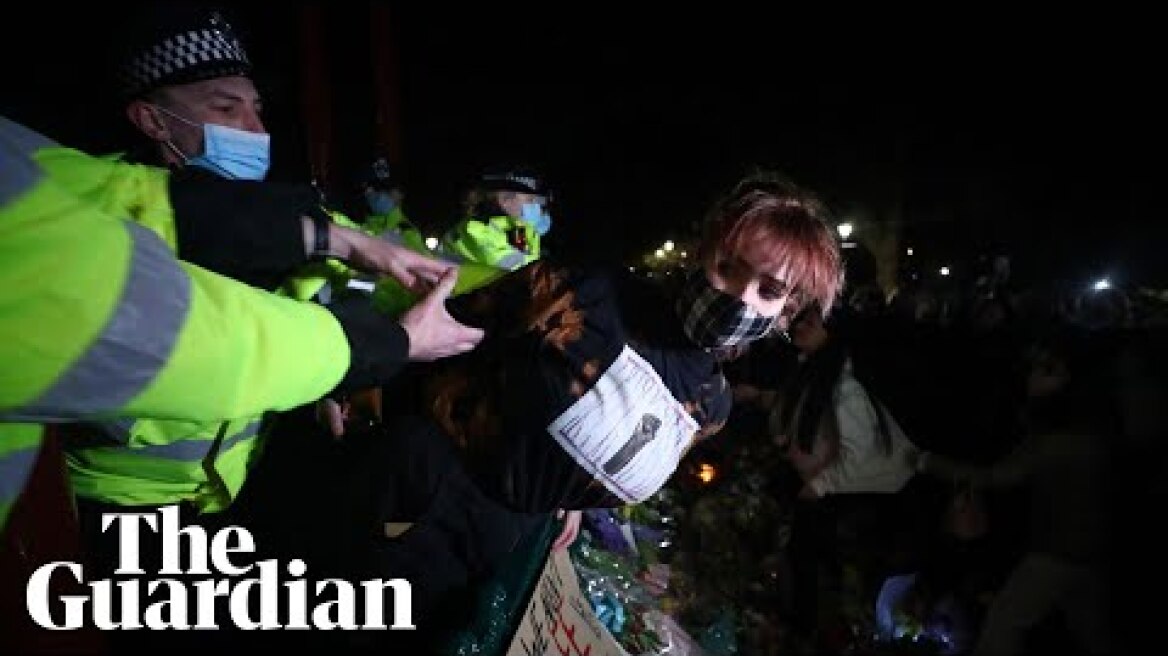 Arrests as police and crowd clash at Sarah Everard vigil in Clapham