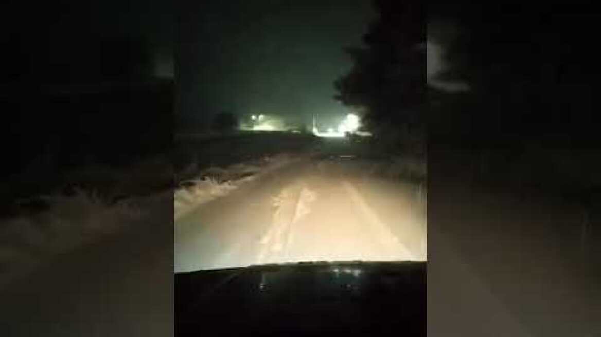 Ευβοια: Χιονια στην Κερασια