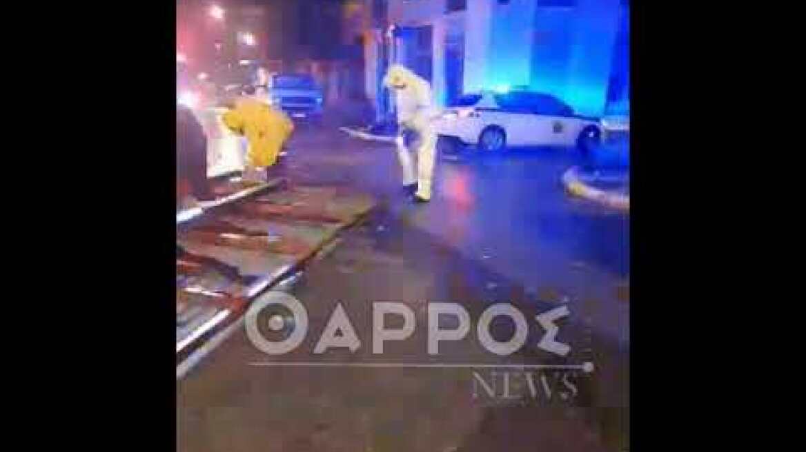 Ατύχημα από ισχυρούς ανέμους στην Καλαμάτα