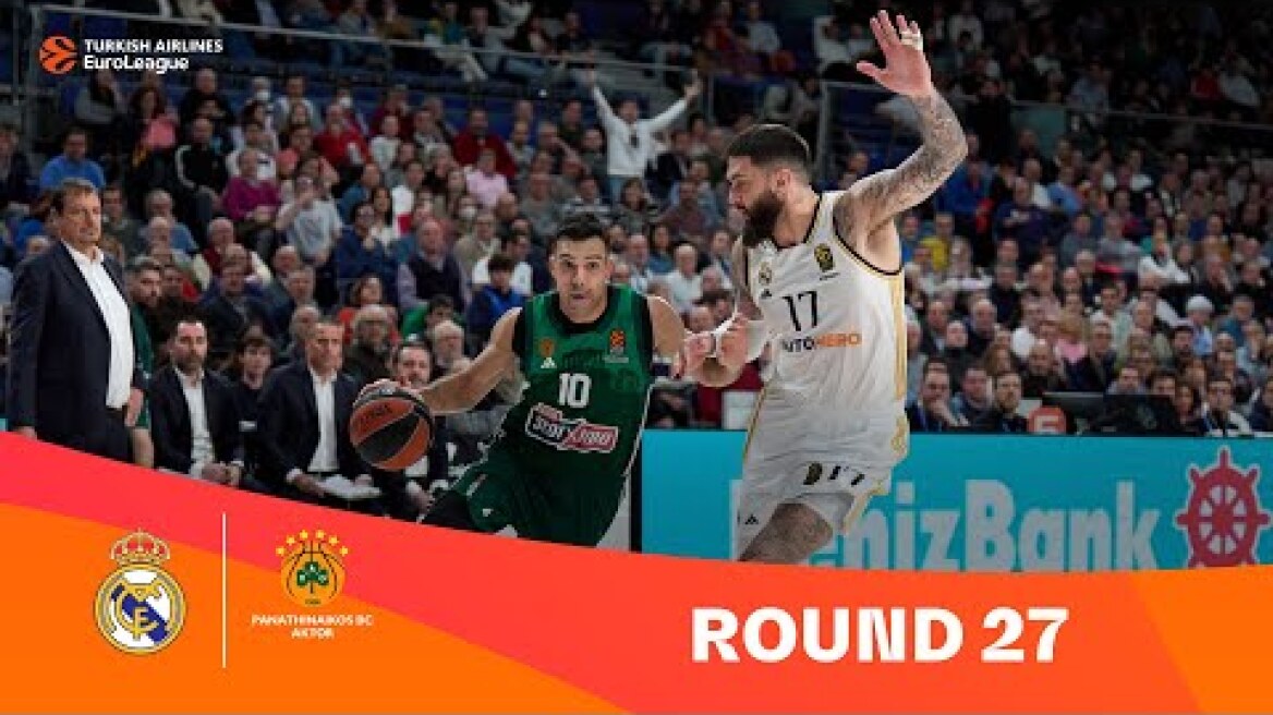 Real Madrid-Panathinaikos AKTOR Athens | Round 27 Highlights | 2023-24 Turkish Airlines EuroLeague