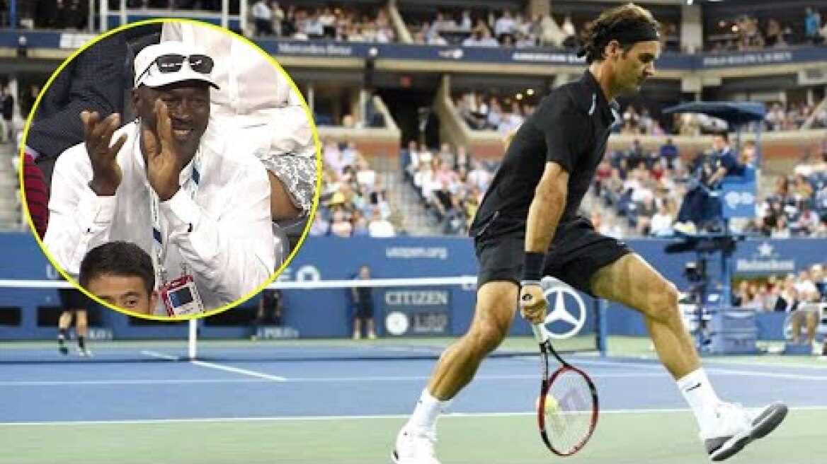 The Day Roger Federer Entertained Michael Jordan (Pure Genius Tennis)