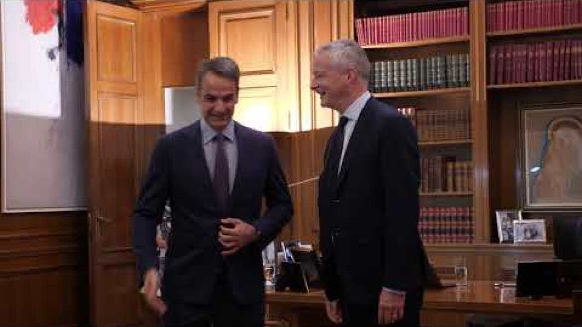 Συνάντηση Μητσοτάκη με τον Γάλλο υπουργό Οικονομικών