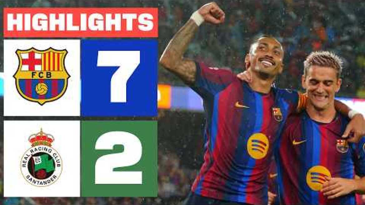 FC BARCELONA 7 - 2 R. RACING CLUB | RESUMEN LALIGA EA SPORTS