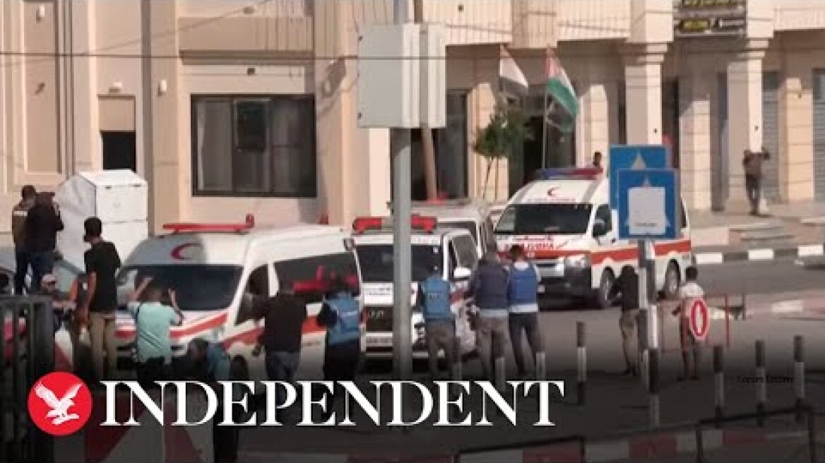 Injured people from Gaza cross Rafah border to seek medical aid in Egypt