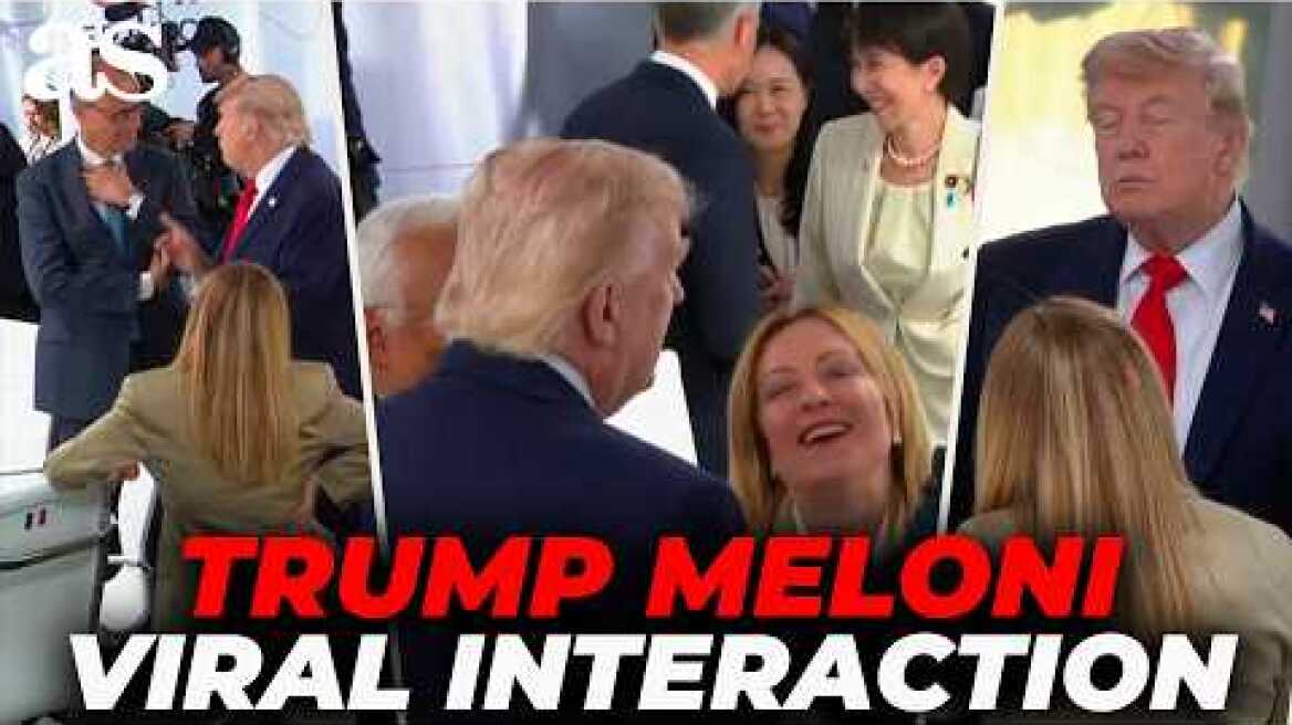 INSIDE THE G7 BREAK | Meloni’s BODY LANGUAGE toward Trump STEALS THE SHOW