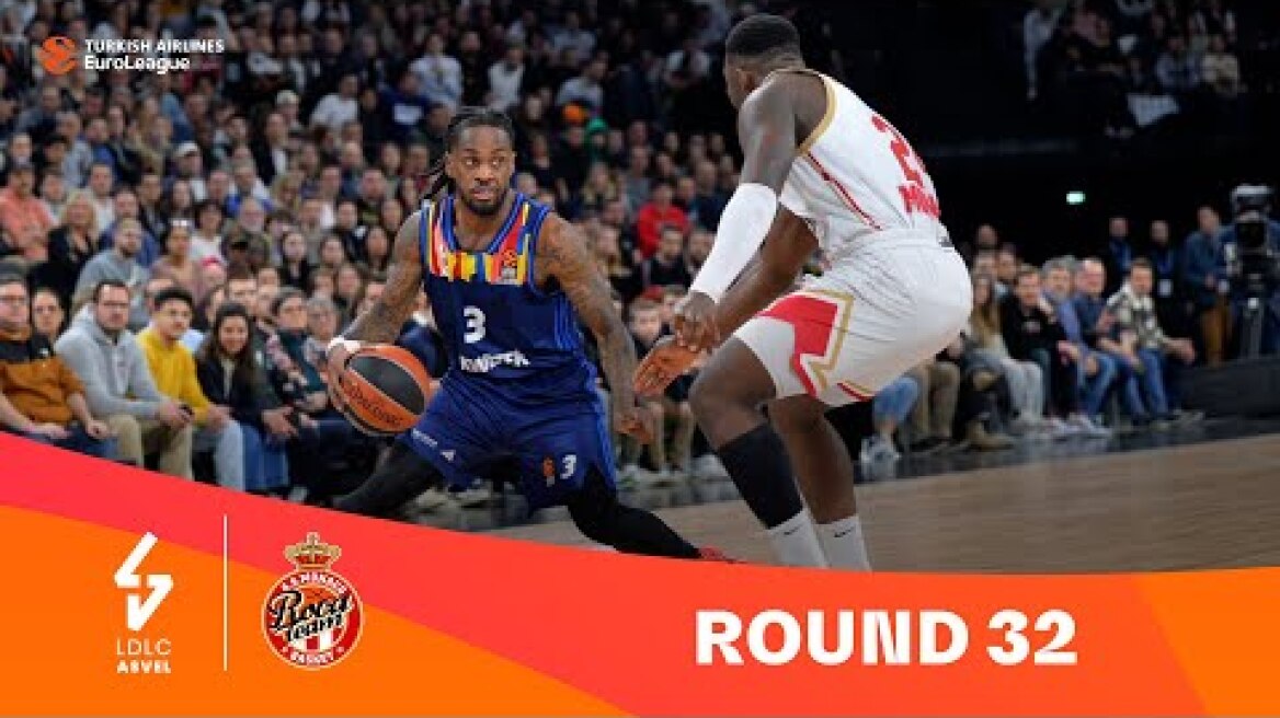 LDLC ASVEL Villeurbanne-AS Monaco| Round 32 Highlights | 2023-24 Turkish Airlines EuroLeague