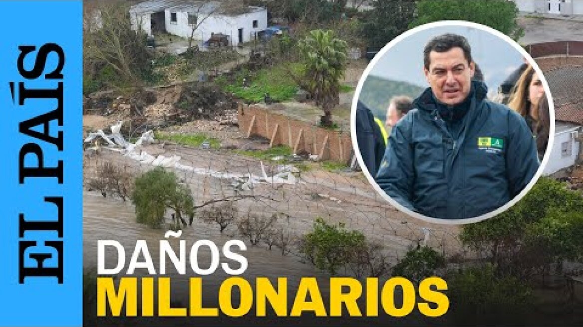 BORRASCA MARTA | Moreno cifra en millones los efectos en Andalucía y pide apoyo al Gobierno central