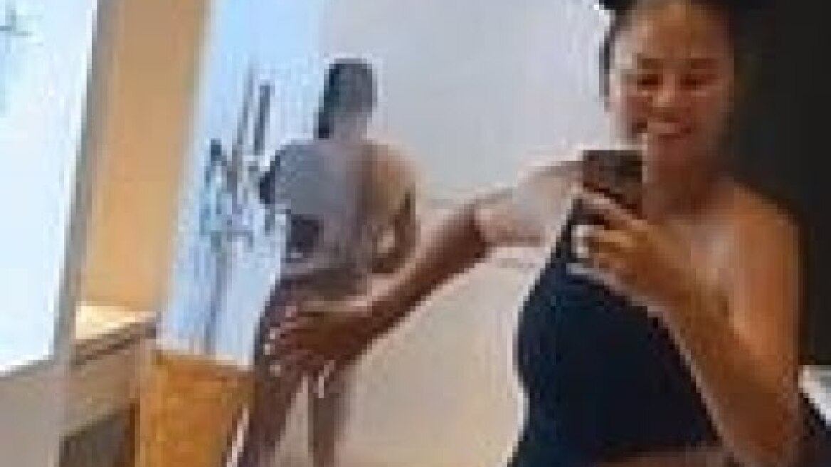 Chrissy Teigen censors John Legend's butt while he showers