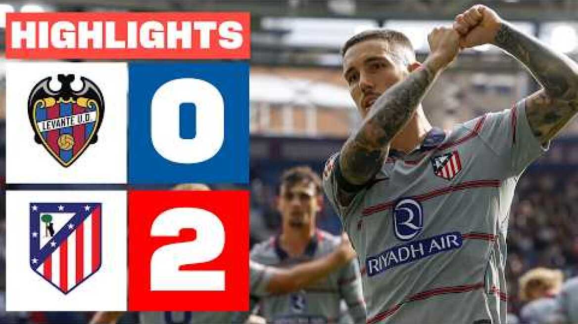 LEVANTE UD 0 - 2 ATLÉTICO DE MADRID | RESUMEN LALIGA EA SPORTS
