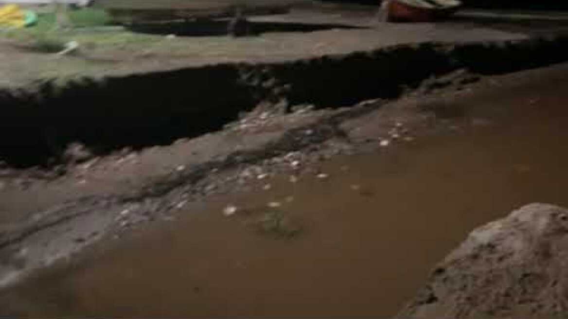 Παραλία Κοτσικιάς απίστευτη καταστροφή