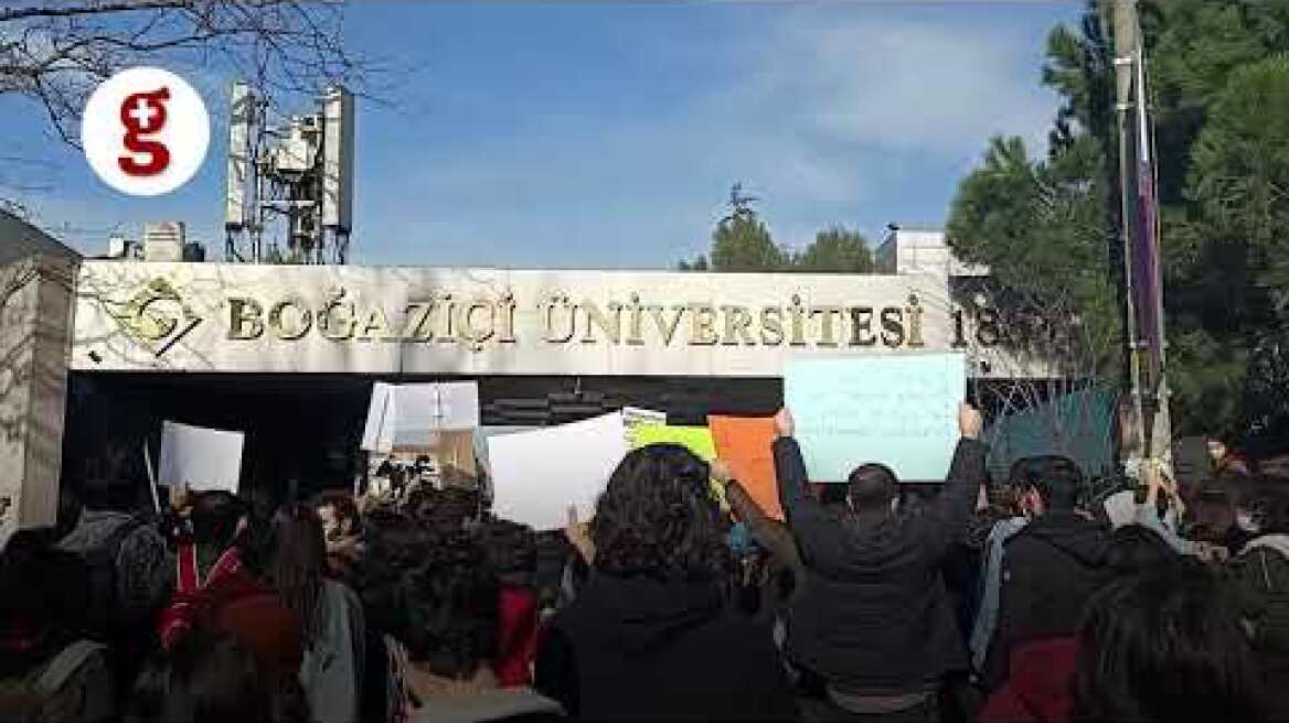 Boğaziçi Üniversitesi’nde ‘kayyum rektör’ protestosu