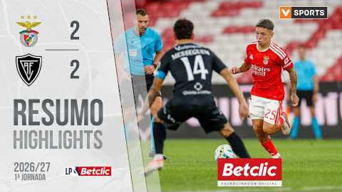 Resumo: Benfica 2-2 Académico (Liga 26/27 #1)