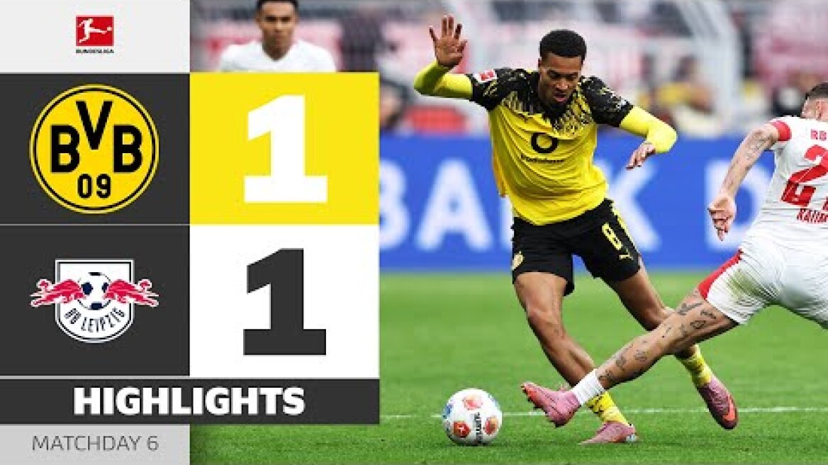 Hard-Fought Draw For The Top | BORUSSIA DORTMUND - RB LEIPZIG | Highlights | MD 6 – Bundesliga 25/26