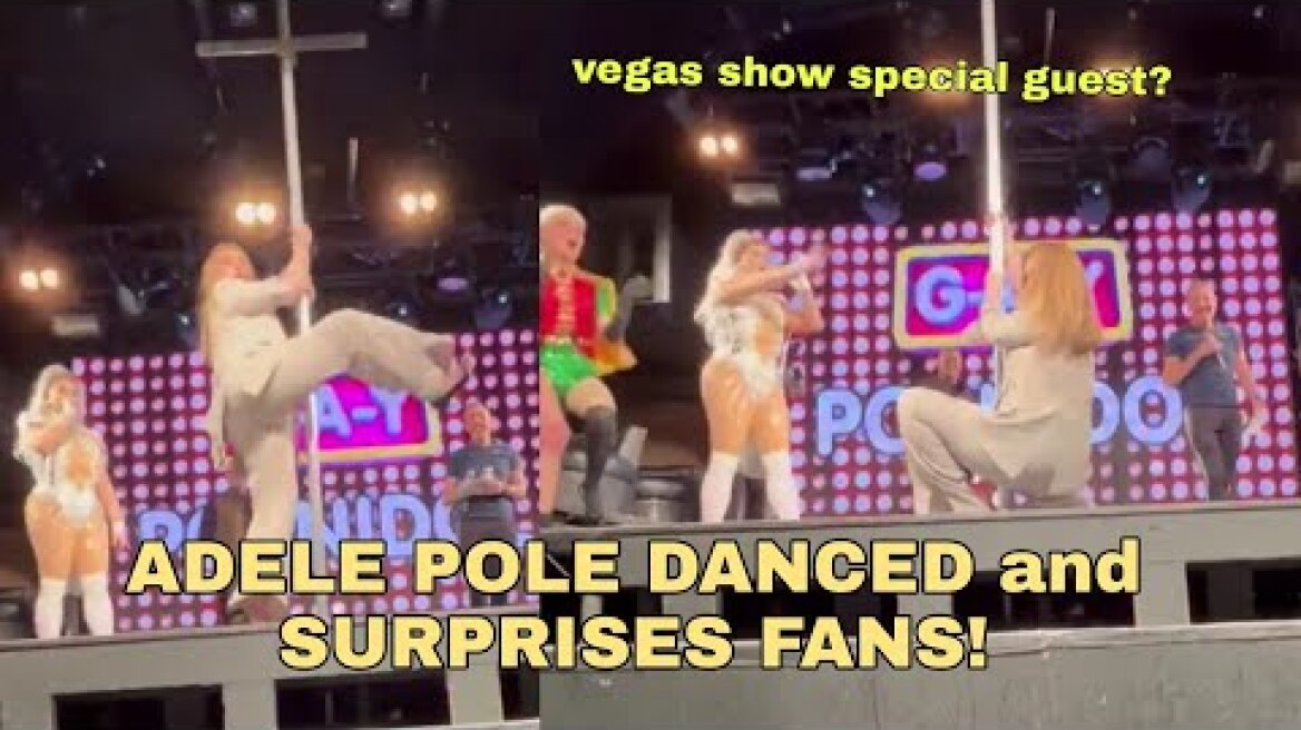 adele pole dancing, surprises fans at heaven night club in londo with cheryl hole!