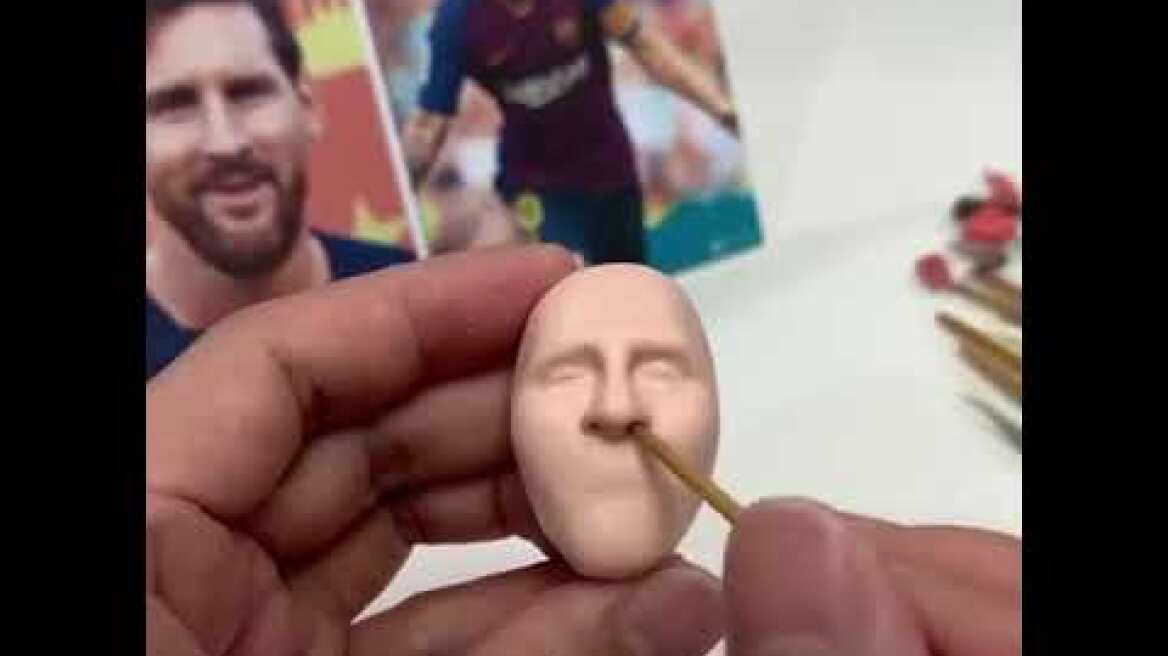 Messi - Clay Sculpture Art by Taocixian sheng