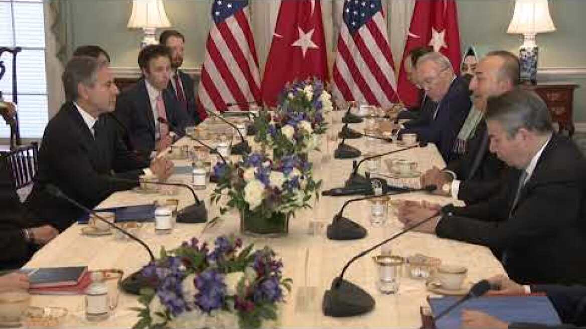 Secretary of State Antony J. Blinken meets with Turkish Foreign Minister Mevlut Cavusoglu