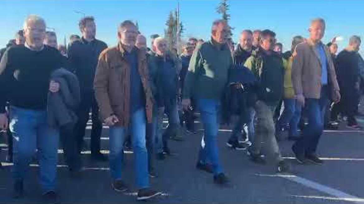 Διαμαρτυρίες αγροτών και πορεία πριν τις κινητοποιήσεις