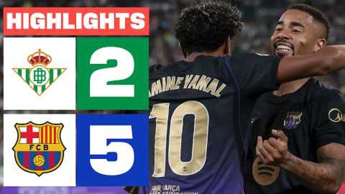 REAL BETIS 2 - 5 FC BARCELONA | RESUMEN LALIGA EA SPORTS