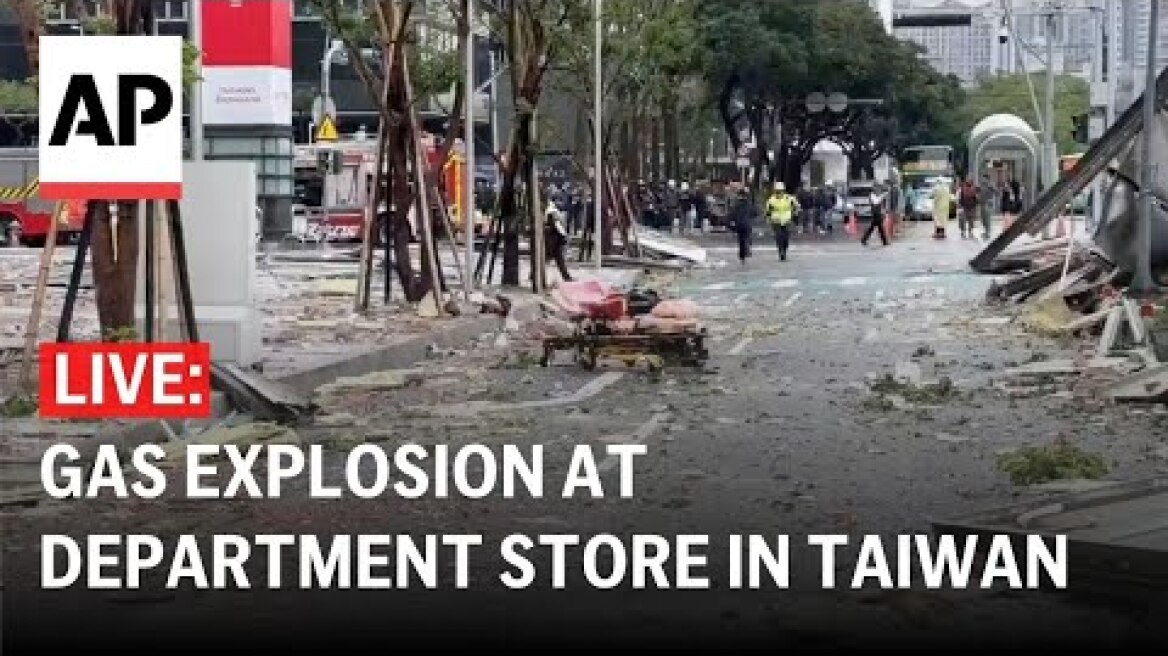 LIVE: Aftermath of gas explosion at a department store in Taiwan