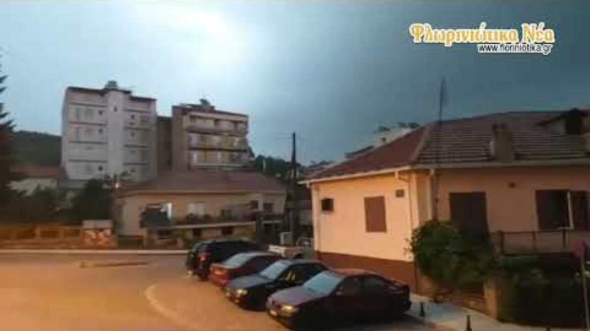 Χαλαζόπτωση στην Φλώρινα 10.07.2019