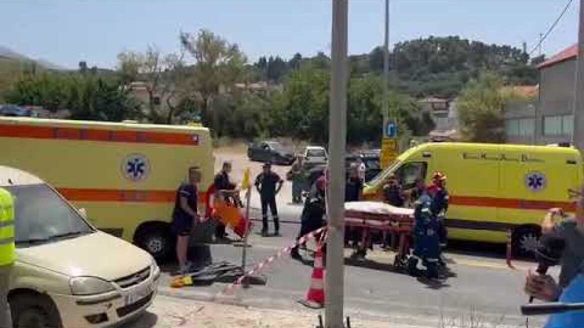 Πτώση Γέφυρας Περιμετρική Οδός Πάτρας - Απεγκλωβισμός ατόμου