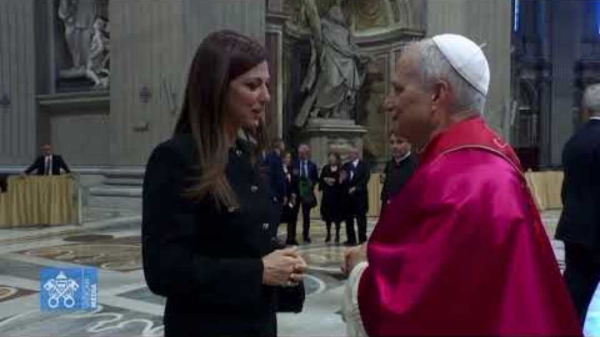 At the New Pope's enthronement ceremony in the Vatican Sofia Zacharaki