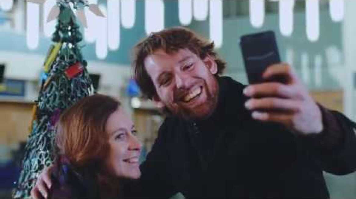 Unique Christmas tree at Vilnius Airport