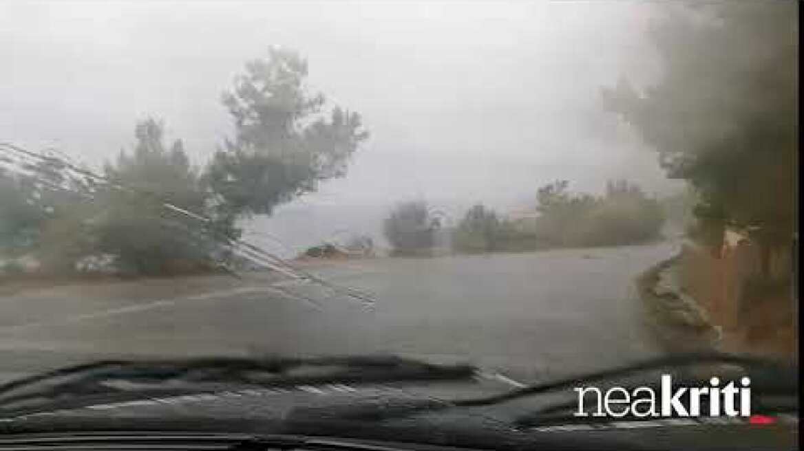 Έντονη βροχή στην Ιεράπετρα