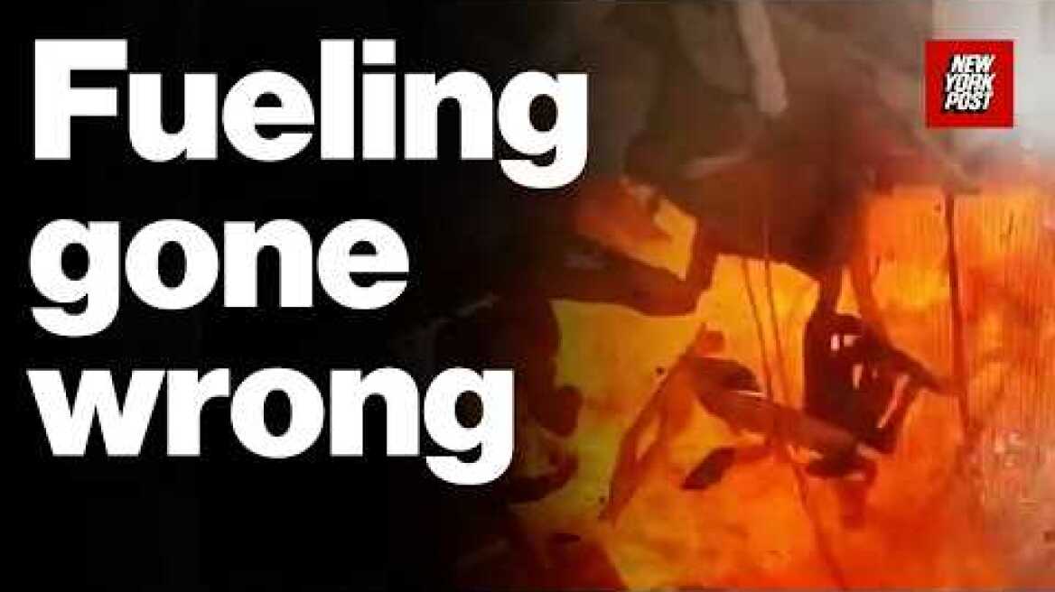 Wild moment yacht explodes after refueling in Turkey, injuring 3