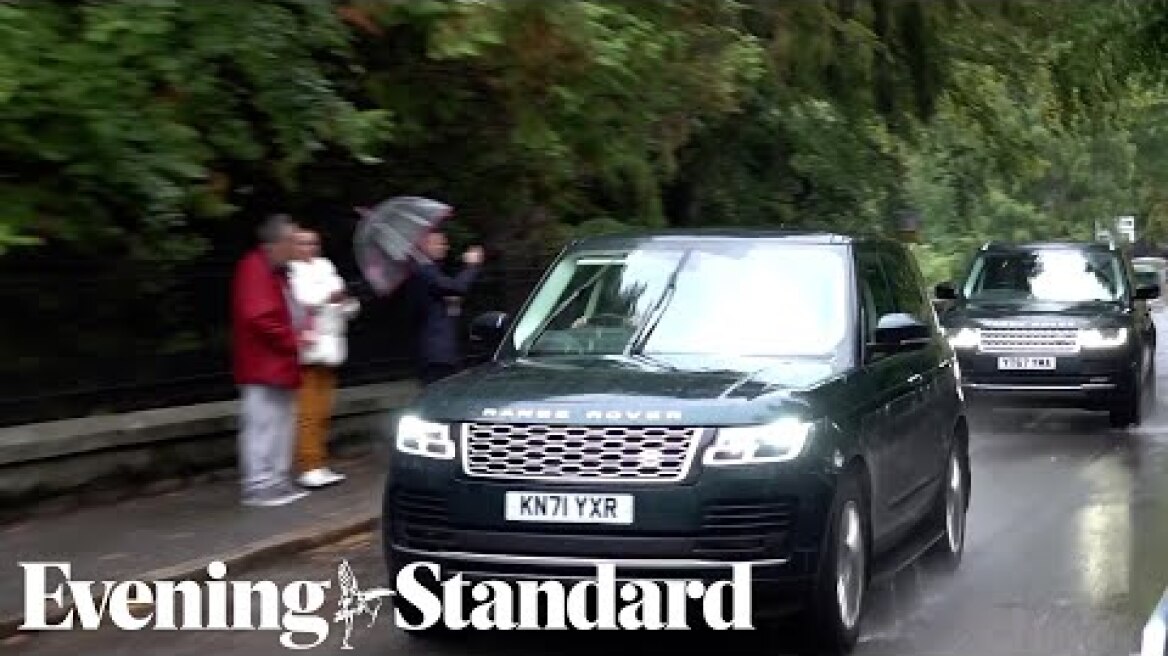 Royal family members arrive at Balmoral Castle