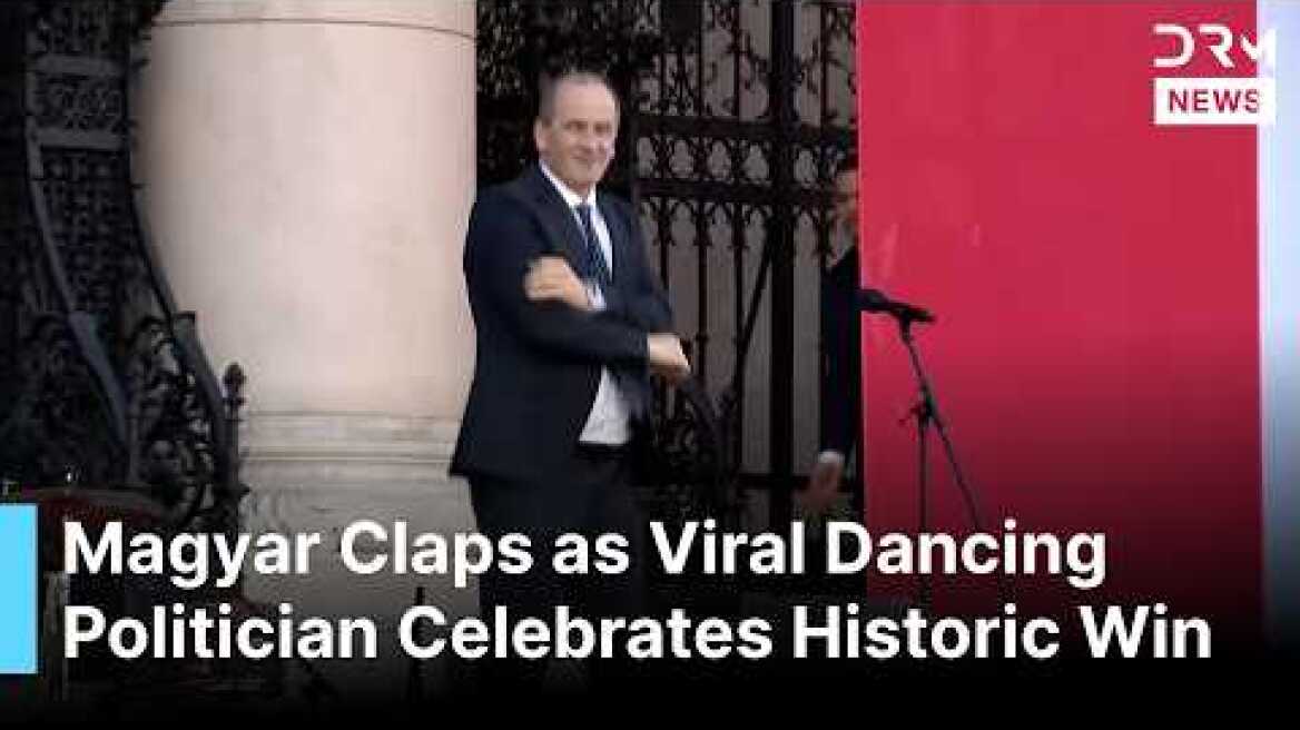 Viral Dancing Hungarian Politician Hegedus Dances on Parliament Steps After Magyar Sworn In | AC1G