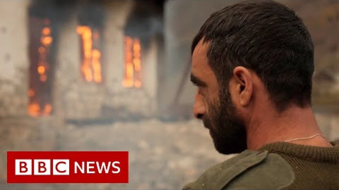 Nagorno-Karabakh: The families burning down their own homes - BBC News