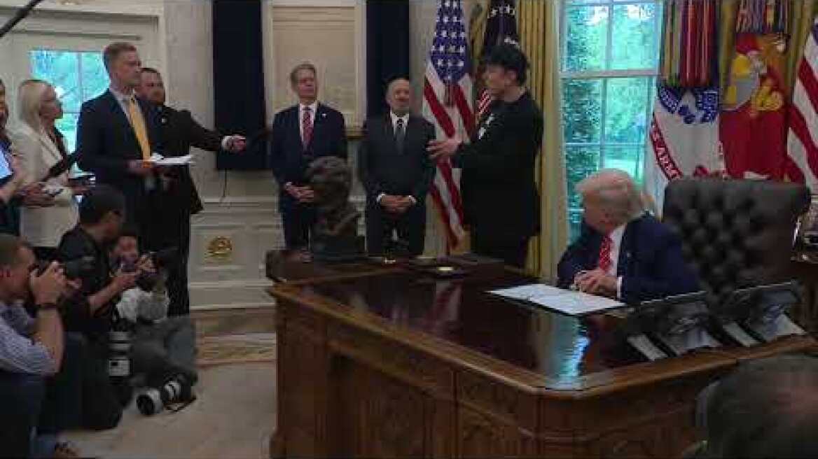 President Trump Participates in a Press Conference with Elon Musk