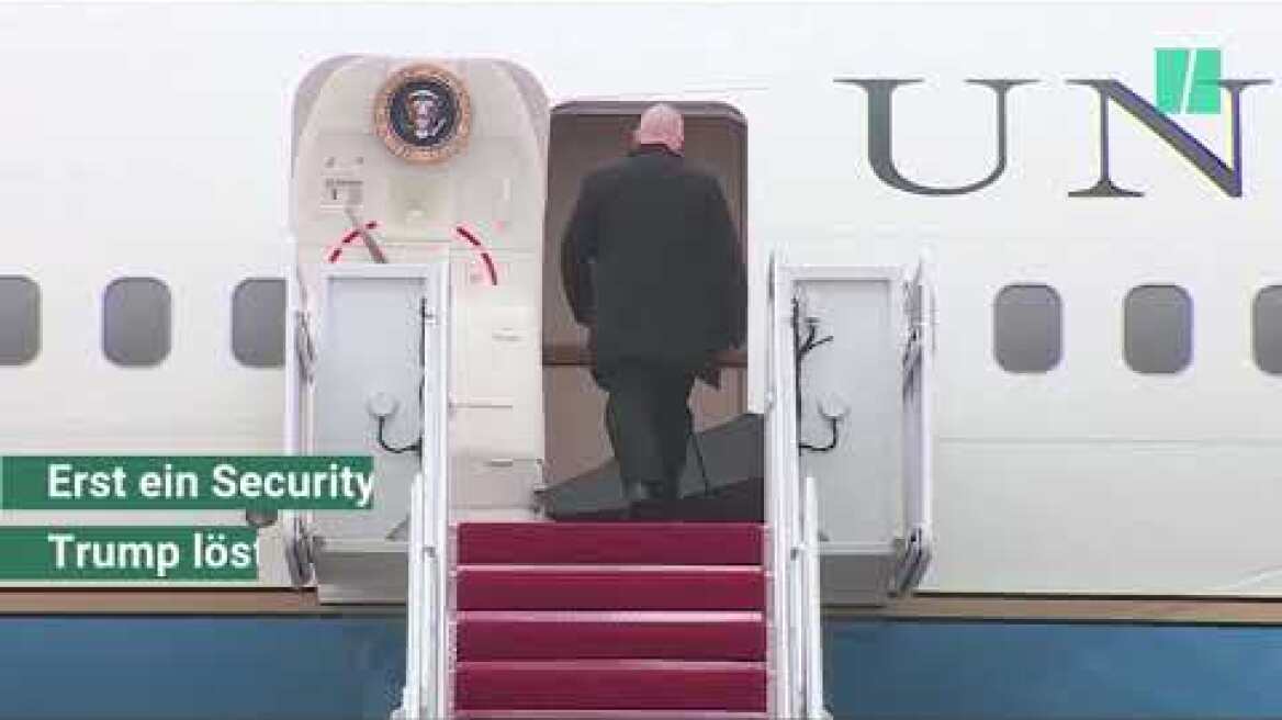 Βίντεο: Δείτε την γκάφα του Τραμπ κατά την είσοδό του στο προεδρικό αεροσκάφος