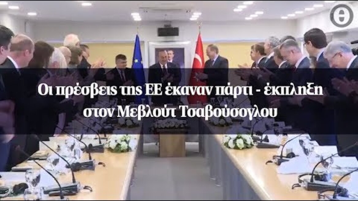Οι πρέσβεις της ΕΕ έκαναν πάρτι-έκπληξη στον Μεβλούτ Τσαβούσογλου