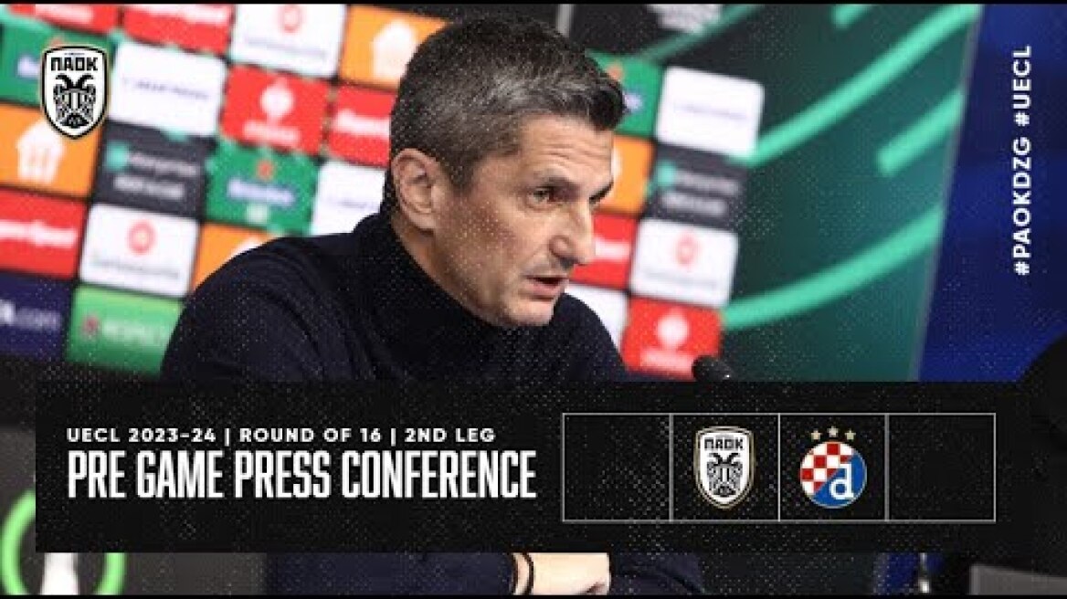 Pregame Press Conference:  PAOK FC  Vs Dinamo Zagreb – Live PAOK TV