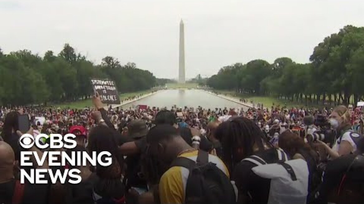 Massive peaceful protests fill the streets of Washington, D.C.