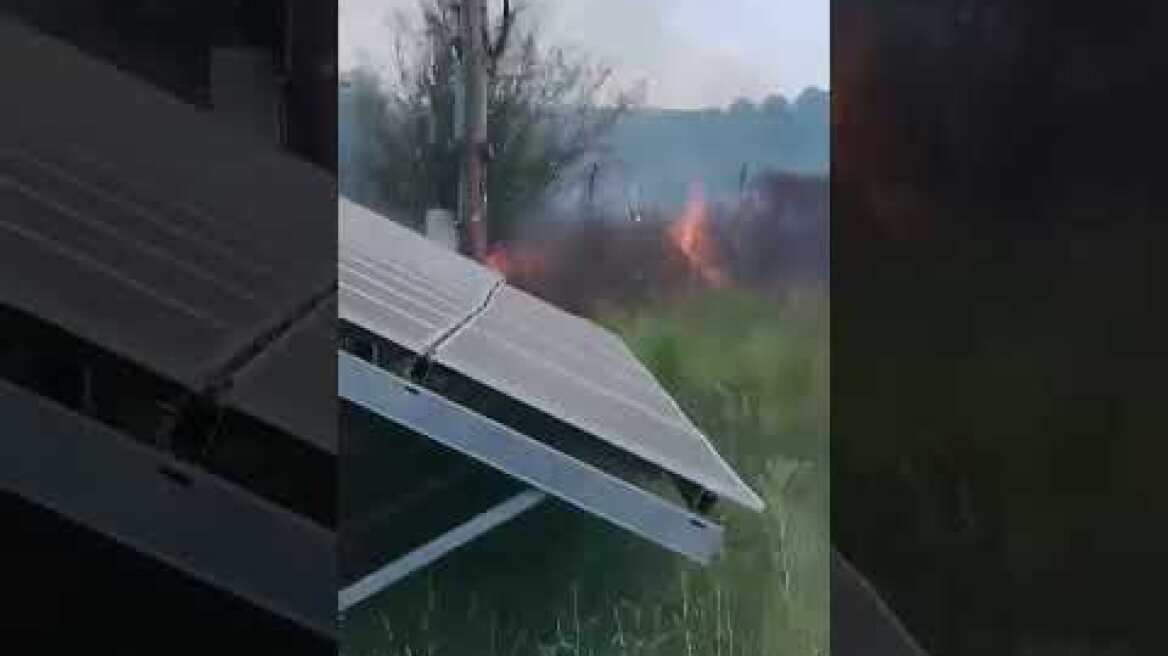 Φωτιά στον οικισμό Υψηλή Παναγιά της Νεάπολης Αγρινίου