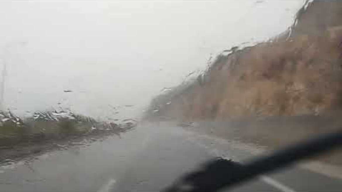 Εγνατία-Σφοδρή βροχόπτωση