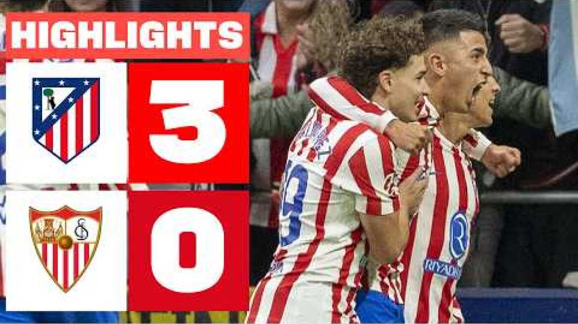 ATLÉTICO DE MADRID 3 - 0 SEVILLA FC | RESUMEN LALIGA EA SPORTS