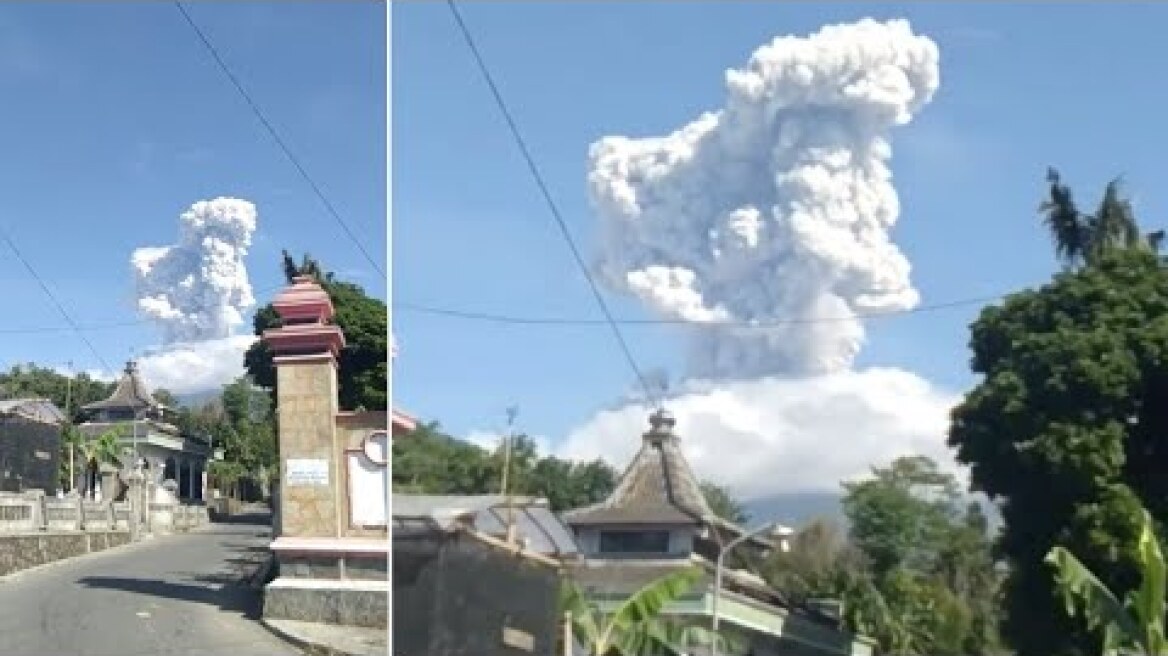 Mount Merapi Volcano Spews Huge Ash Cloud