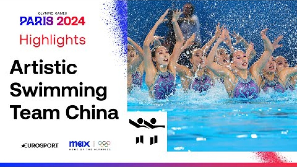 China's GOLD MEDAL Performance in Artistic Swimming Free Routine 🇨🇳🥇 | #Paris2024 #Olympics